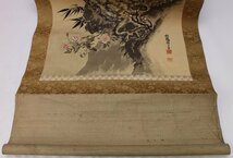 鶴伴仙齢 掛け軸 鶴 木箱 鶴 日本画 水墨　墨絵 風景画 骨董 古美術 美術品 詳細不明_画像2