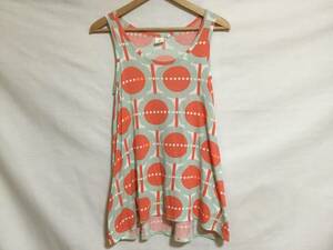 未使用　ユニクロ　オーラカイリー　orla kiely タンクトップ　キャミソール　カットソー　Tシャツ　ノースリーブ　袖なし　Sサイズ