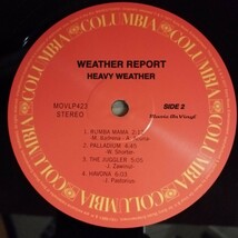 C07 中古LP 中古レコード ウェザーリポート heavy weather WETHER REPORT 2011年 EU盤 180g MOVLP423 ジョーザビヌル　ジャコパストリアス_画像4