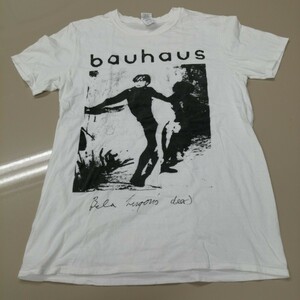 C07 バンドTシャツ　バウハウス　BAUHAUS bela lugosis dead 白　