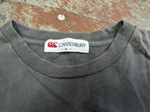 canterbury カンタベリー プリント　半袖　tシャツ　チャコールグレー　m ハe1_画像2