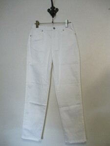 白後ろポケット刺繍テーパードストレッチパンツ（USED）71723