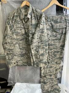 ★新品未使用！USAF米空軍実物 ABU迷彩ジャケット/パンツ 難燃繊維 LRサイズ