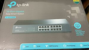 【美品】TP-Link Giga対応 16ポート スマートスイッチ 10/100/1000Mbps ギガビット 管理機能付 金属筺体 TL-SG1016DE ブラック