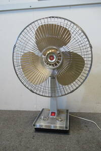  shelves 14.A32 MITSUBISHI Mitsubishi D16-F2 3 sheets wings root feather diameter approximately 48cm electric fan antique that time thing Showa Retro anti -ta- iron, made of metal *