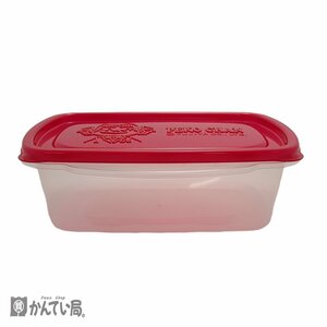 不二家 FUJIYA ペコちゃん クリア容器 レッド賞 タッパー 耐熱温度120℃ 容量1250ｍｌ レッド系 当時物 昭和レトロ