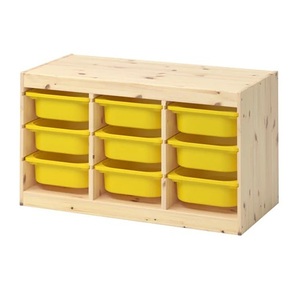 IKEA Ikea * TROFAST Toro fast storage combination, light white stain pine, yellow child toy <94x44x53 cm>2h