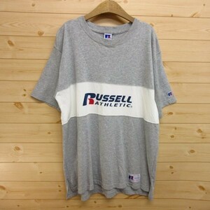 ◎RUSSELL ATHLETIC ラッセルアスレティック◆ Tシャツ 半袖 ビッグシルエット◆メンズ グレー Lサイズ◆A1524