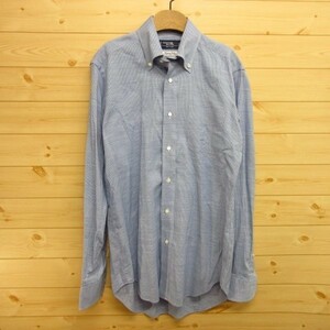 ◎Maker’s Shirt メーカーズシャツ 鎌倉シャツ◆長袖シャツ ボタンダウン チェック柄◆メンズ 水色 39/87◆A1228