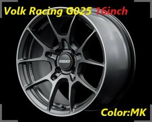 【納期要確認・追加サイズ】Volk Racing G025 SIZE:5.5J-16 +45(F1) PCD:100-4H Color:MK ホイール4本セット