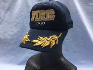 ミズノ Mizuno製 FIRE TOKYO 月桂樹 ロゴ刺繍 アジャスター キャップ 帽子 メンズ ポリエステル100% フリー 紺