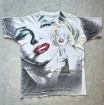 90s Marilyn Monroe SILK SCREEN BIG PRINT TEE VINTAGE マリリンモンロー 大判 シルクスクリーン プリントTシャツ オールド ビンテージ_画像10
