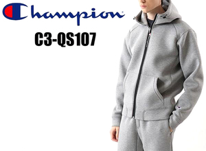 美品 CHAMPION チャンピオン C3-QS107 ニットジャケット パーカー ZIP HOODED JACKET S