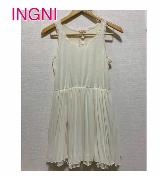 INGNI ノースリーブ　プリーツワンピース　