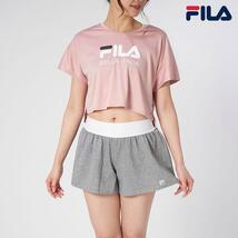 7号 Sサイズ 新品 フィラ FILA ブラトップ、ビキニショーツ カバーアップTシャツ ショートパンツ４点セット 水着ピンク送料無料レディース_画像3