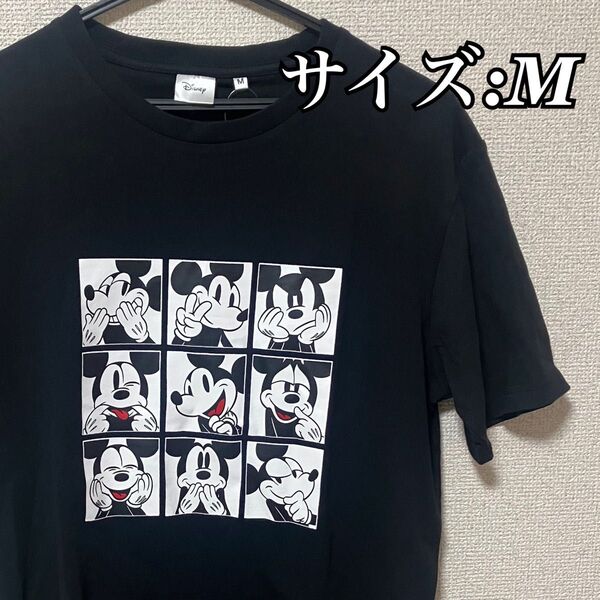 【新品タグ付き】ディズニー ミッキーマウス ミッキー 半袖 tシャツ M 黒 メンズ レディース プリントtシャツ