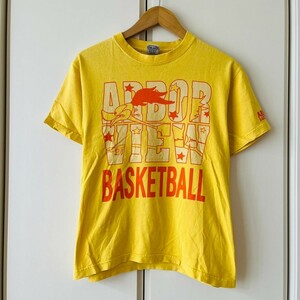 H3707cu BARNS OUTFITTERS バーンズアウトフィッターズ 半袖Tシャツ サイズS メンズ イエロー / アメリカ製 MADE IN US.A プルアップ