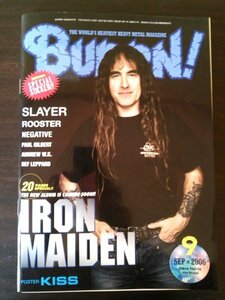 Ba1 07910 BURRN! バーン 2006年9月号 アイアン・メイデン：スティーブ・ハリス/ポール・ギルバート/スレイヤー/デフ・レパード 他