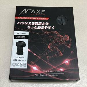 【AXF axisFirm BALANCE STABLE WEAR クルーネック Tee シャツ ブラック サイズ2XO】定形外