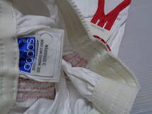 S 　白×赤　ADP-5　ビンテージ　アディダス　短パン　ショートパンツ　vintage adidas デサント　80s　昭和レトロ　未使用かるい日焼け_画像5