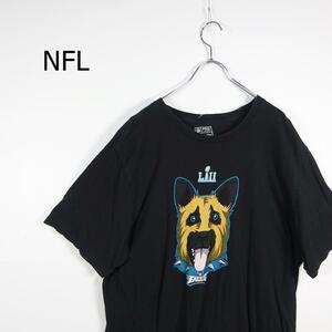 NFL EAGLES Tシャツ ブラック XL ドーベルマン アニマル 犬