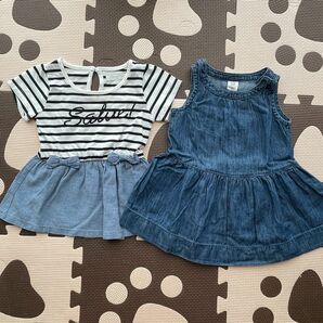 女の子ワンピース　80センチ　2点　まとめ売り　BabyGAP