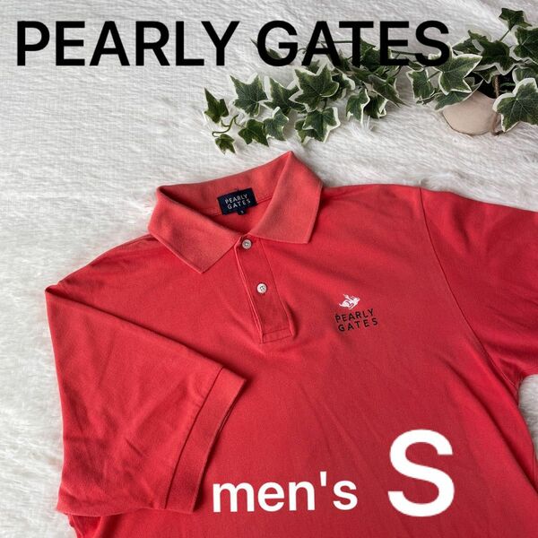 【PEARLY GATES】メンズS ポロシャツ　半袖　ゴルフ　サイズ感大きめXL相当
