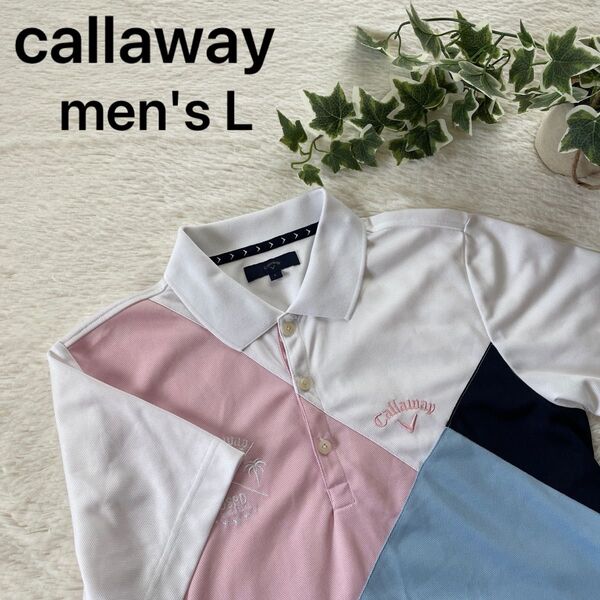 【callaway】☆良品☆メンズM ポロシャツ 半袖 ゴルフ