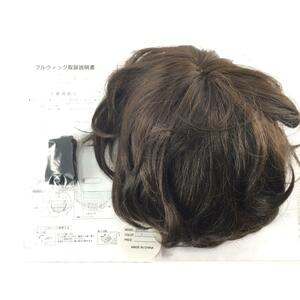  full wig car Lee arrange free .. nature . solid feeling person wool MIX beginner medium Brown 