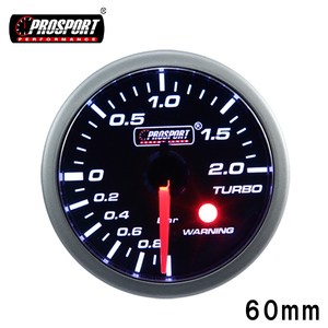 車 ブースト計 メーター 60パイ PROSPORT プロスポーツ ワーニング機能付 60mm 60ミリ 60Φ カスタム パーツ