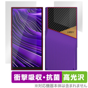 HiBy R6 Pro II 表面 背面 セット 保護フィルム OverLay Absorber 高光沢 ハイビー ポータブルオーディオプレーヤー DAP 衝撃吸収 抗菌