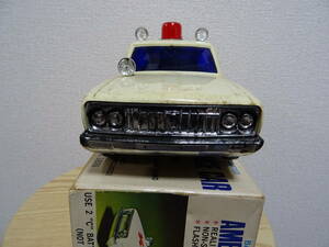 YONEZAWA TOYSヨネザワ製230セドリックCEDRIC？グロリアGLORIA？救急車AMBULANCE ミニカー箱付き！DIAPETダイヤペット輸出日産NISSAN