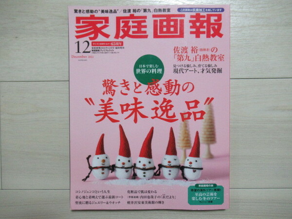 世界文化社　家庭画報　2022年12月号　驚きと感動の美味逸品　日本で楽しむ世界の料理