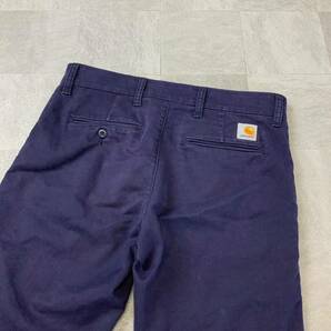 良品 Carhartt カーハート ショートチノパン ハーフパンツ メンズ w30 ネイビー アウトドア キャンプ ショートパンツ ワークパンツの画像3