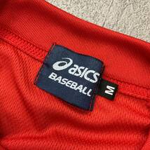 美品 希少 asics baseball アシックス ベースボール 横浜甲子園倶楽部 ゲームシャツ 半袖 tシャツ レッド ベースボールシャツ_画像8