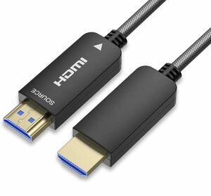 光ファイバー HDMI ケーブル 10M, UGOMI PET 網 ファイバーHDMI 4K60HZ 光速 HDMI2.0b サポート18Gbps, ARC, Dolby Vision, 3D, HDCP2.2,