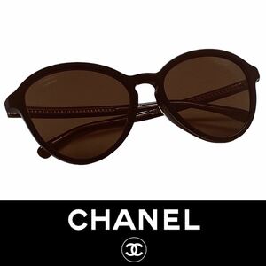 1310★CHANELシャネル★サングラス★定価60,500円★半額以下★シークレットチェーン★パントス★ブラウン★イタリア製★新品★本物