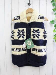 新品◆CANADIAN SWEATER カナディアンセーター◆カウチンセーター 雪柄 ニットベスト 34 定価42,000円*