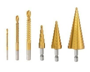 Mz459★お得な6点セット！★ドリルビットの6本セット★3-12mm/4-12mm/4-20mm/4-32mm★鋼・真鍮・木材・プラスチック★木工用品★DIY