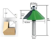 Mz271★高評価品★面取りエンドミルタイプの8ｍｍシャンク木工用ルータービット 1本★フライスカッター_画像2