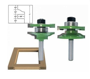 Mz263★お得な2本セット★踏み越し段やレールセットの8ｍｍシャンク木工用ルータービット 2本セット★フライスカッター