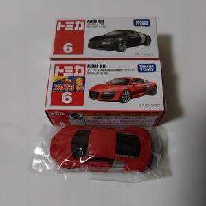 新品 絶版 トミカ No.6 アウディ AUDI R8 通常版 & 初回特別カラー 2台セット V10 赤 レッド 黒 ブラック 初回特別仕様 初回限定