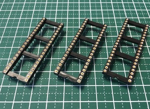 【新品】ICソケット DIP 40pin 丸ピン金メッキ加工 3個_ICソケットDIP40丸ピンx3_【追跡有り】