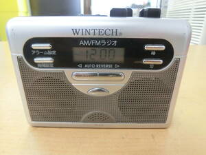 中古 WINTECH ラジオ付きテープレコーダー PCT-11R [57-567]◆送料無料(北海道・沖縄・離島は除く)◆