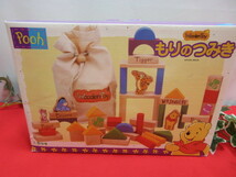 【OH5134/8】Disney/ディズニー　Pooh　ぷーさん　もりのつみき　積み木　Wooden Toy_画像6