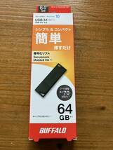 バッファロー 64GB USB3.0用 USBメモリー RUF3-K64GB-BK ブラック_画像1