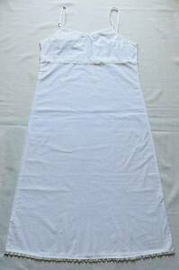 OLIVE DES OLIVE olive *te* olive camisole dress long cotton 100% white race part unbleached cloth 