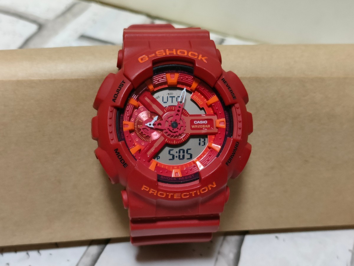 カシオ G-SHOCK ブルー&レッドシリーズ GA-110AC-4AJF オークション