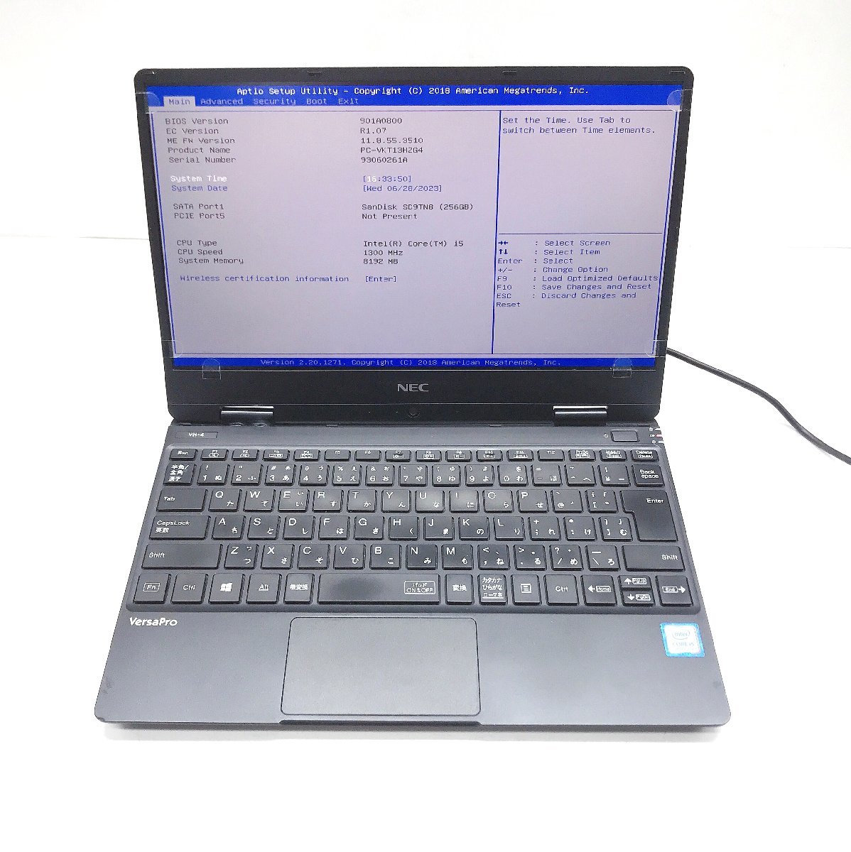 NT: NEC VersaPro VKT13H-4 第8世代Core i5-8200Y 1.30GHz /8GB /SSD