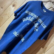 [KWT3786] 80's 90's US古着 d 半袖Tシャツ レディース ブルー M ポス_画像3